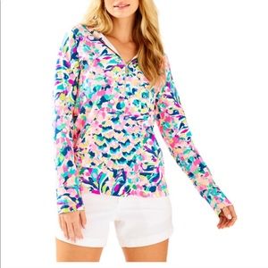 Lilly Pulitzer luxletic hooded skipper popover XS